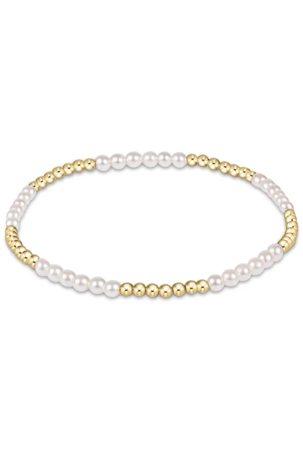 Classic Blissful Pattern 2.5mm Bead Bracelet - 3mm Pearl | enewton enewton