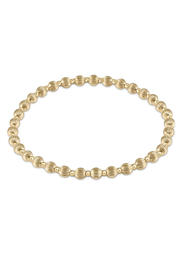 Dignity Grateful Pattern 4mm Bead Bracelet - Gold | enewton enewton