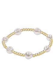 Extends Admire Gold 3mm Bead Bracelet - Pearl | enewton enewton
