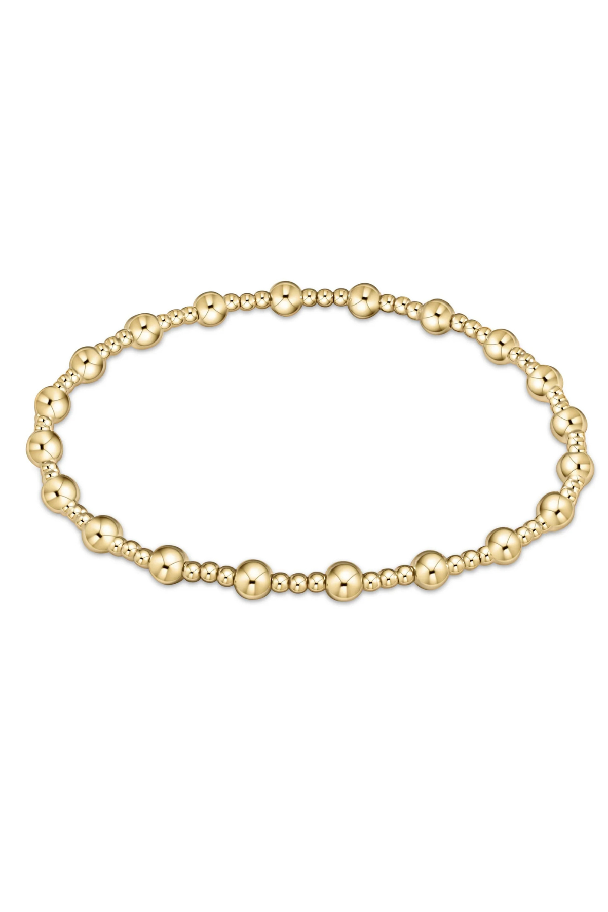 egirl Classic Sincerity Pattern 4mm Bead Bracelet - Gold | enewton enewton