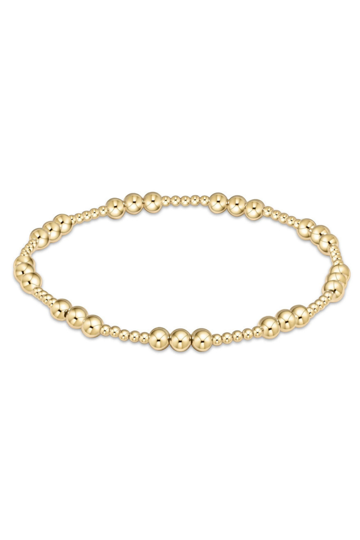 Classic Joy Pattern 4mm Bead Bracelet - Gold | enewton enewton