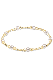 Classic Purpose Pattern 4mm Bead Bracelet - Pearl | enewton enewton