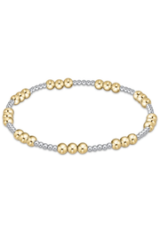 Classic Joy Pattern 4mm Bead Bracelet - Mixed Metal | enewton enewton