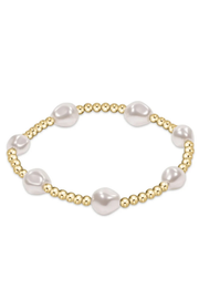 Admire Gold 3mm Bead Bracelet - Pearl | enewton enewton
