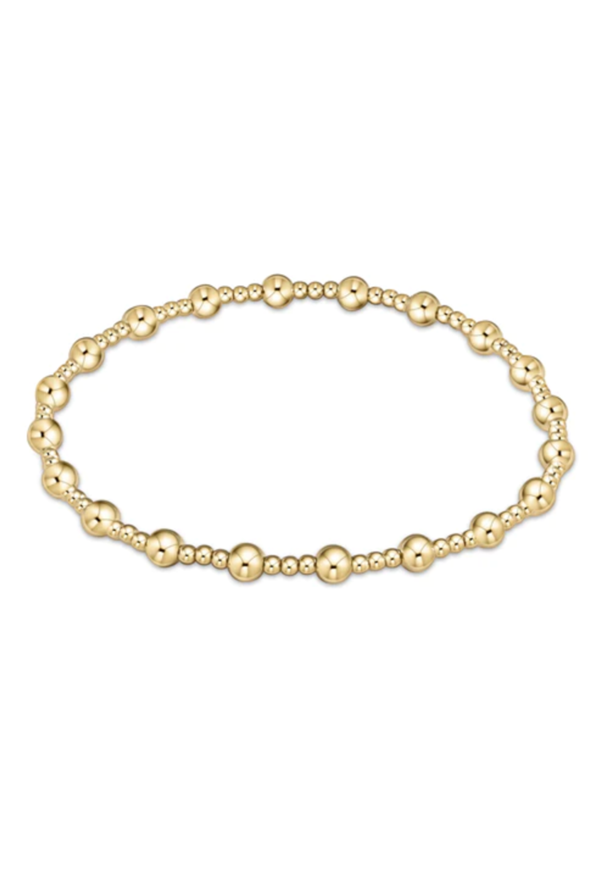 Classic Sincerity Pattern 4mm Bead Bracelet - Gold | enewton enewton