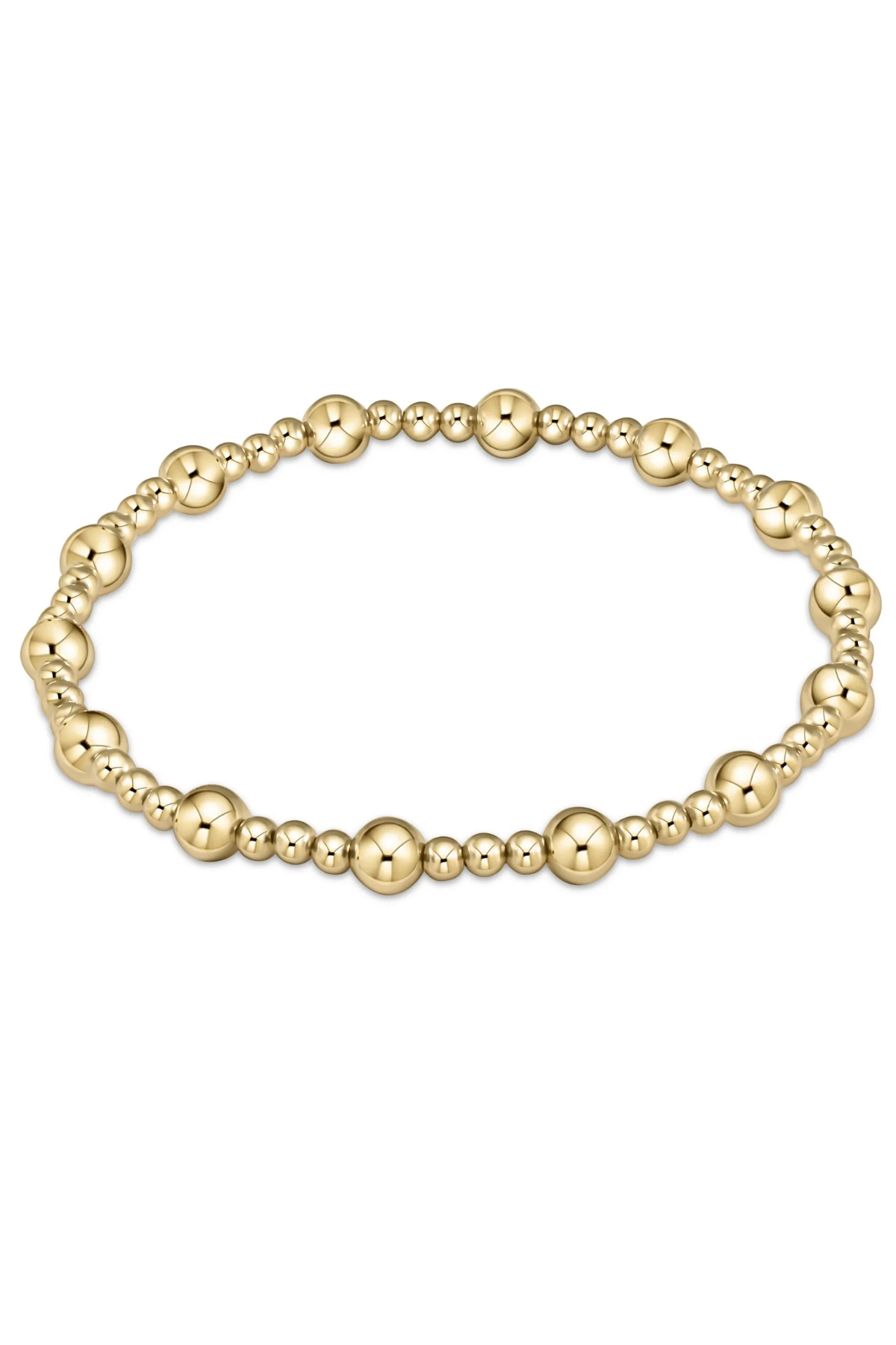 Classic Sincerity Pattern 5mm Bead Bracelet - Gold | enewton enewton