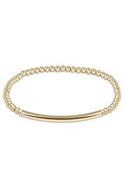 Bliss Bar Smooth 3mm Bead Bracelet - Gold | enewton enewton