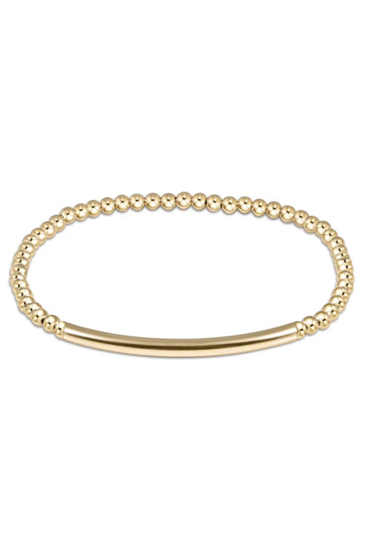 Bliss Bar Smooth 3mm Bead Bracelet - Gold | enewton enewton