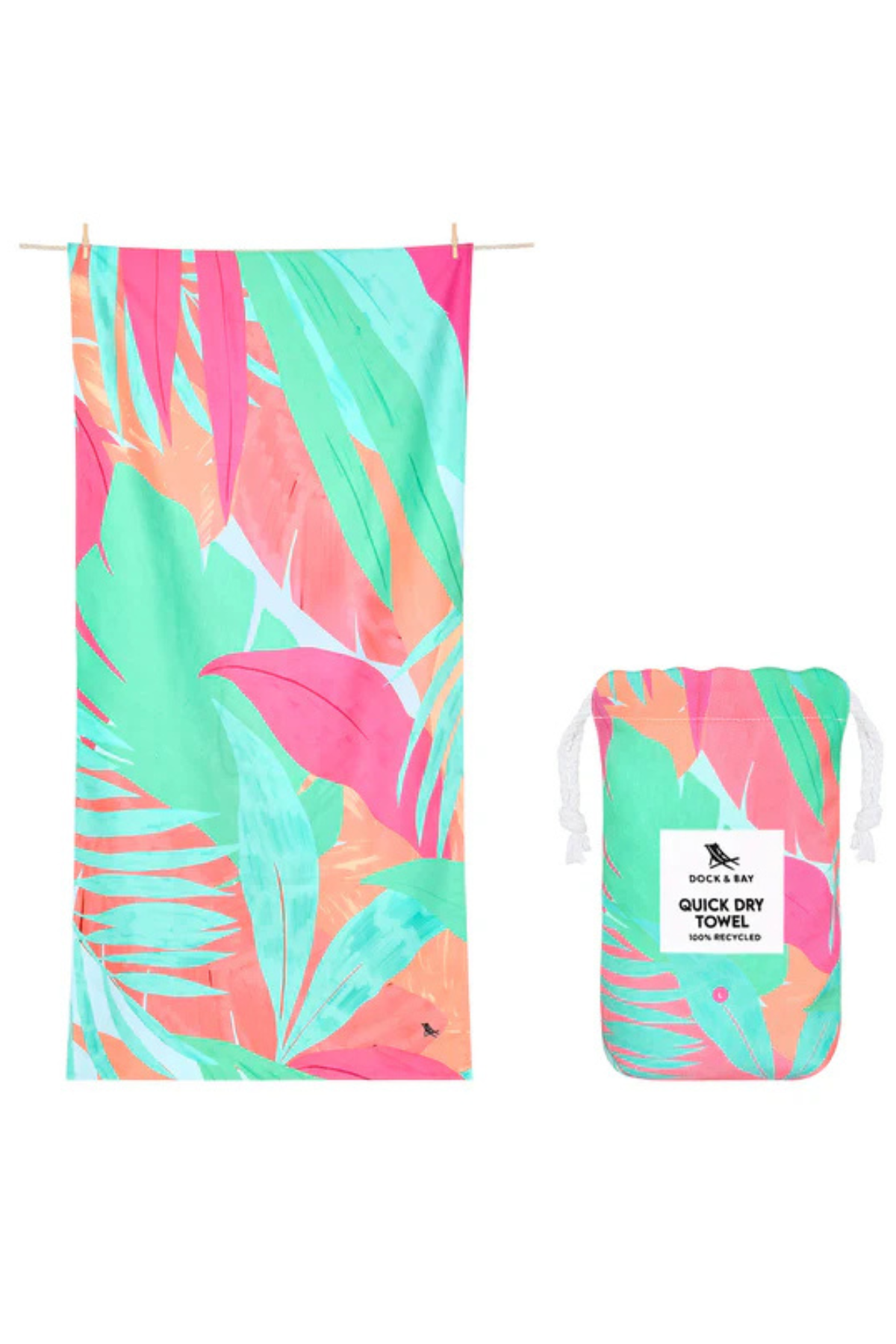 Quick Dry Towels - Cabana Stripe Large Dock & Bay