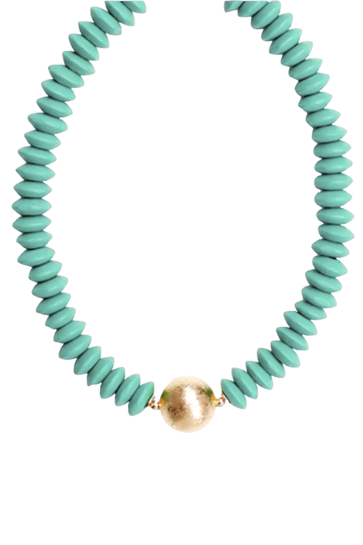 Wooden Bead Choker Necklace Golden Stella