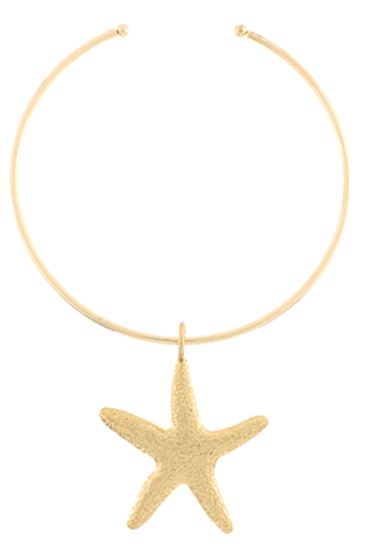 Textured Starfish Open Choker Golden Stella