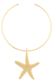 Textured Starfish Open Choker Golden Stella