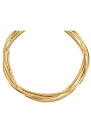 3 Omega Intertwined Choker Necklace Golden Stella