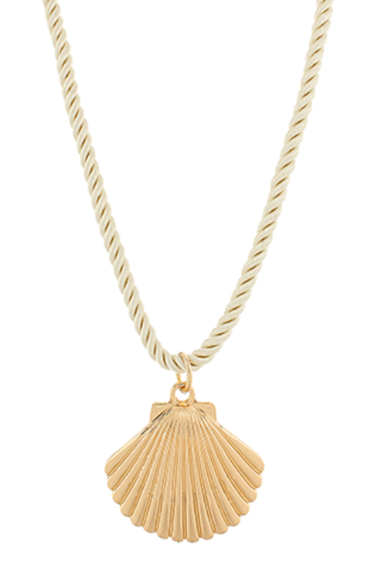 Shell Shape Cord Choker Golden Stella