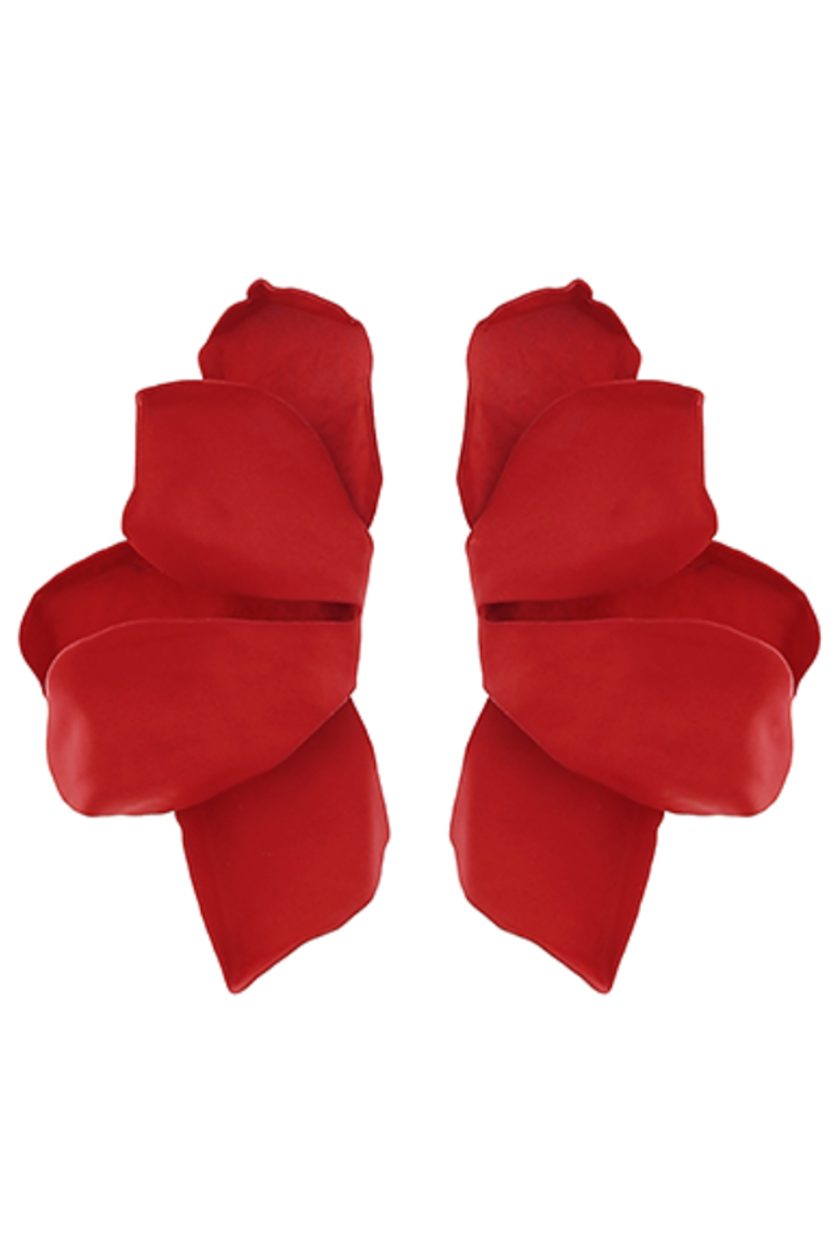 Color Coated Half Flower Earrings Golden Stella