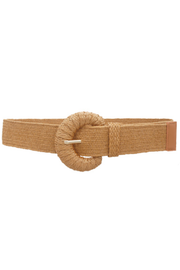 Wrapped Half Moon Straw Belt Golden Stella