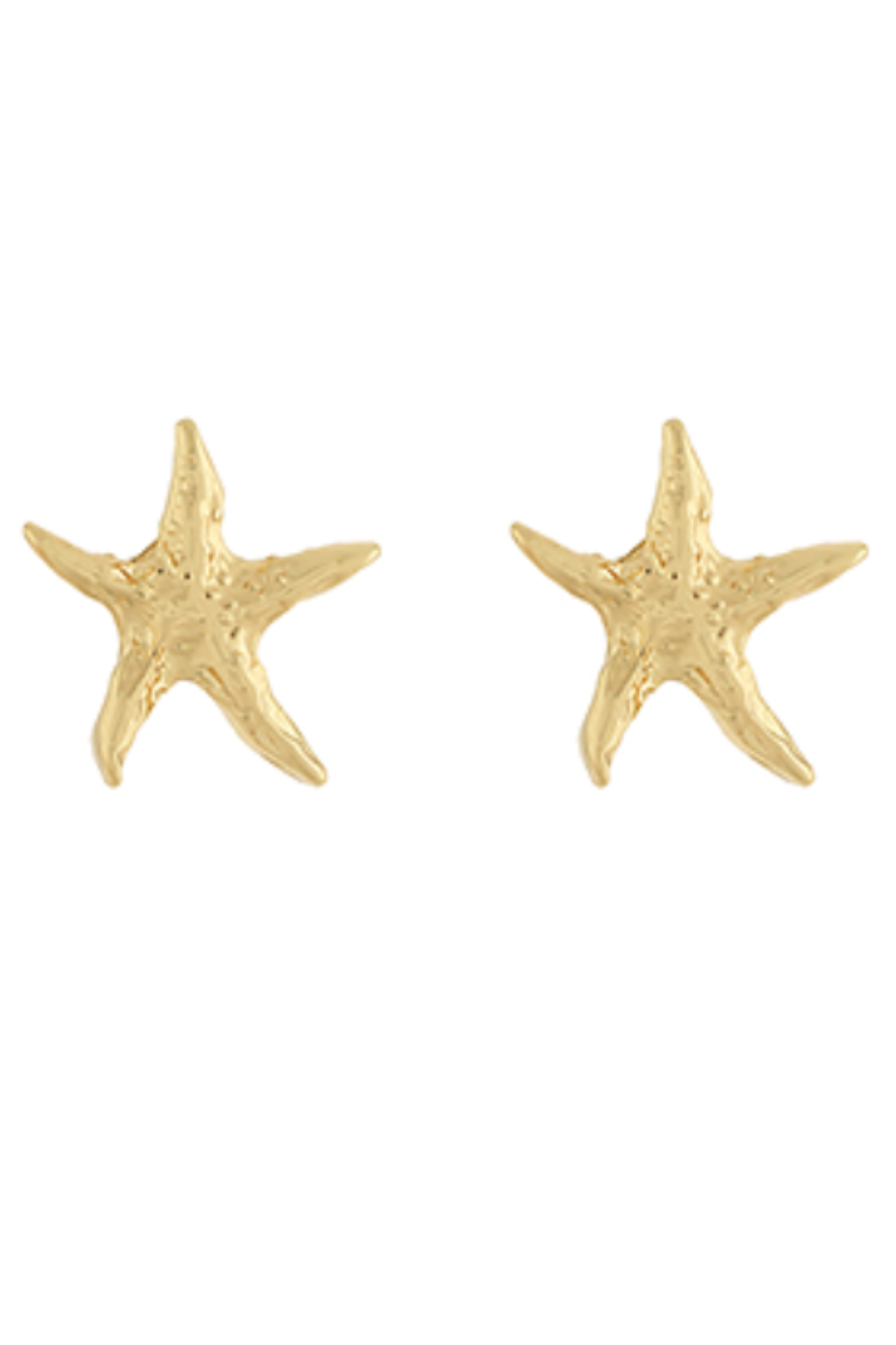 Starfish Metal Earrings Golden Stella