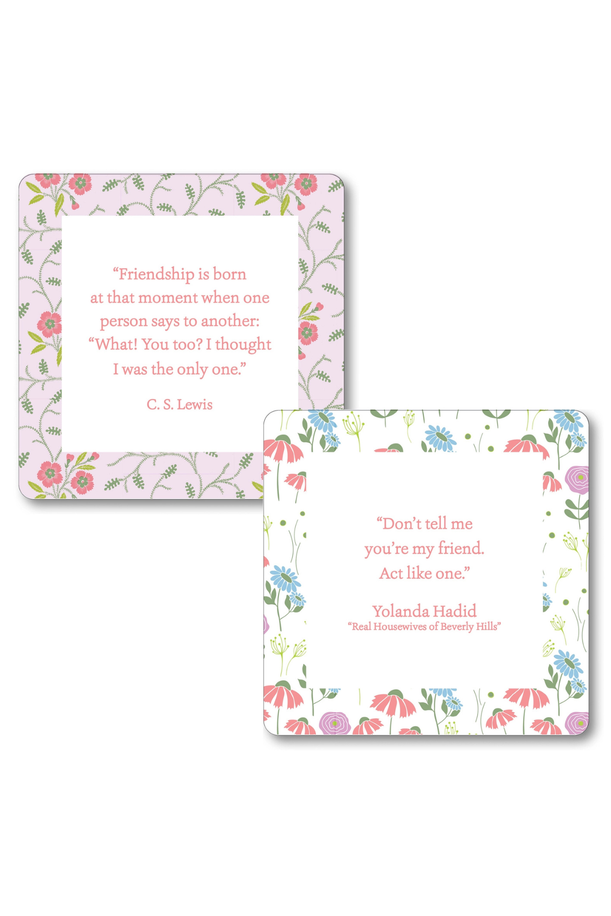 Friendship Quote Set 5.5" Maison de Papier