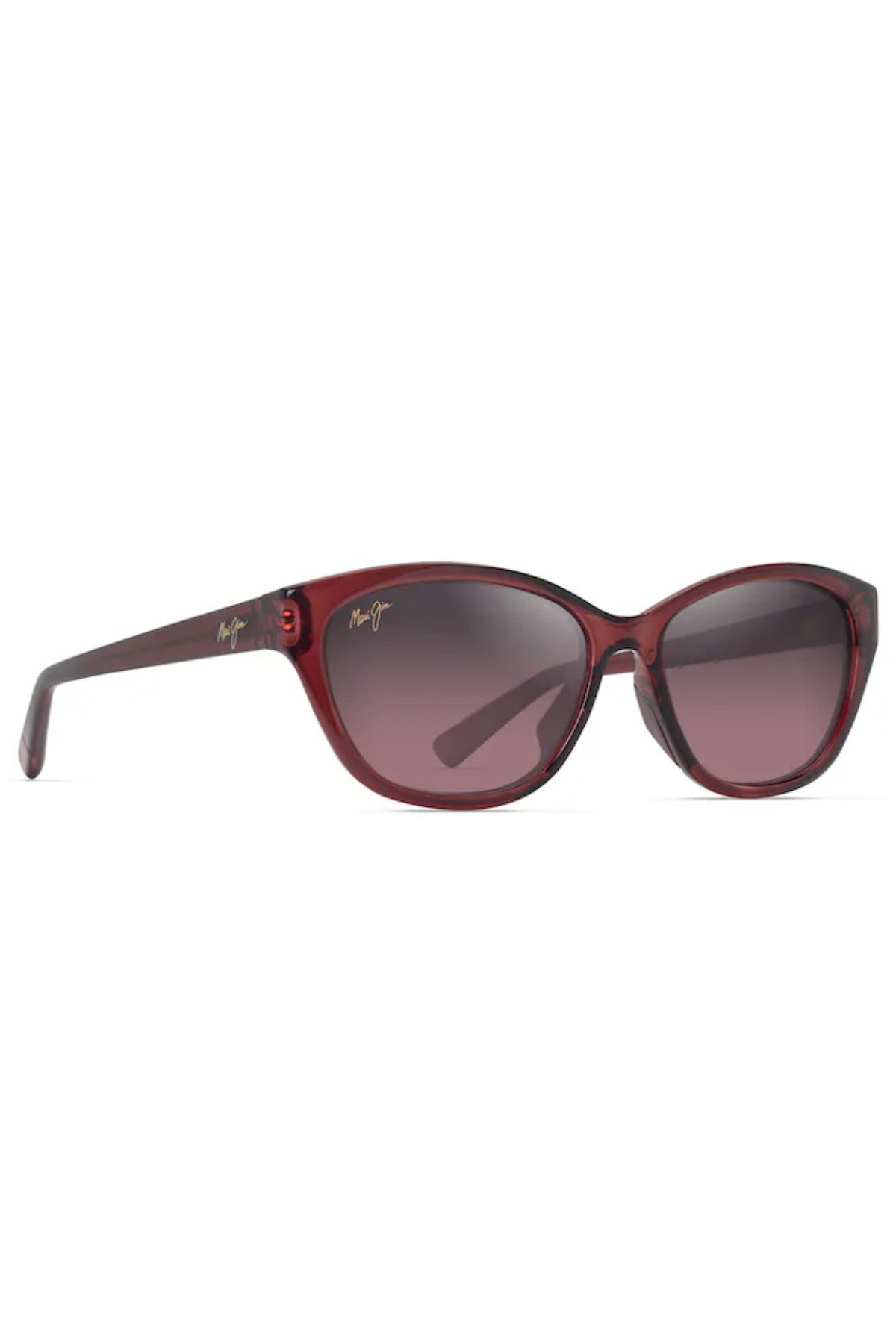 Pūnono Polarized Sunglasses in Shiny Transparent Burgundy/Rose | Maui Jim Maui Jim
