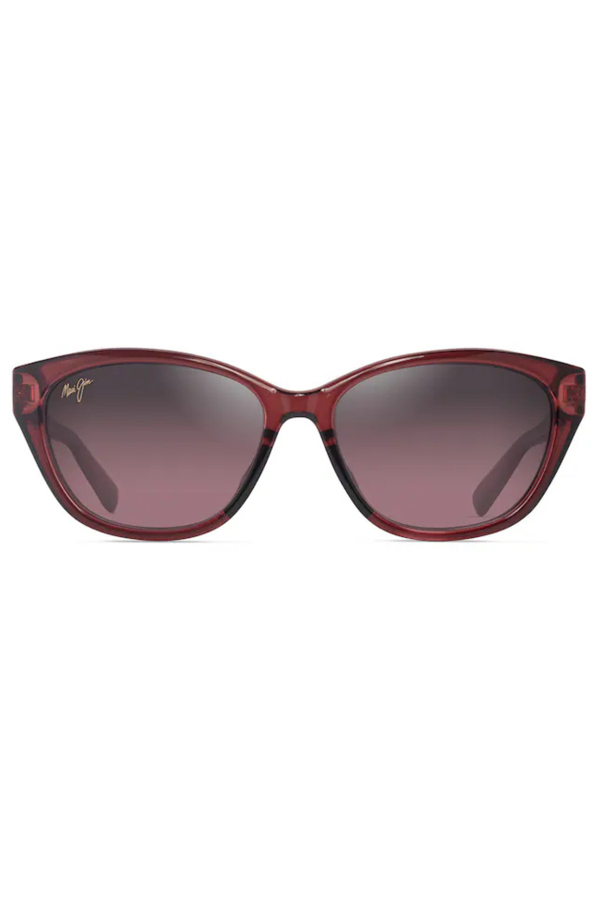 Pūnono Polarized Sunglasses in Shiny Transparent Burgundy/Rose | Maui Jim Maui Jim