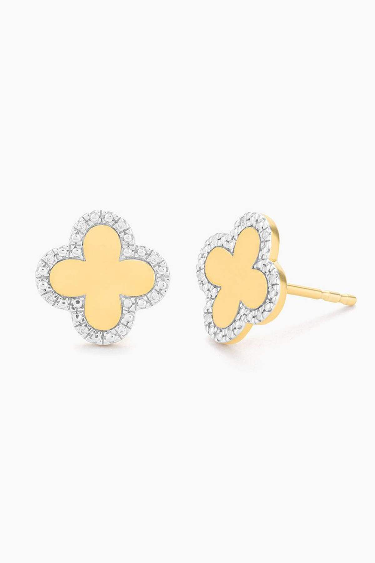 Waterproof Classic Bloom Clover Stud Earrings Ella Stein