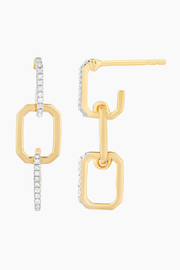 Waterproof Trio Link Drop Earrings Ella Stein