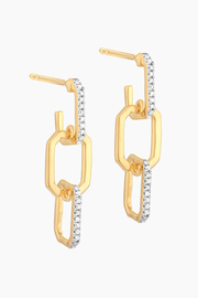 Waterproof Trio Link Drop Earrings Ella Stein