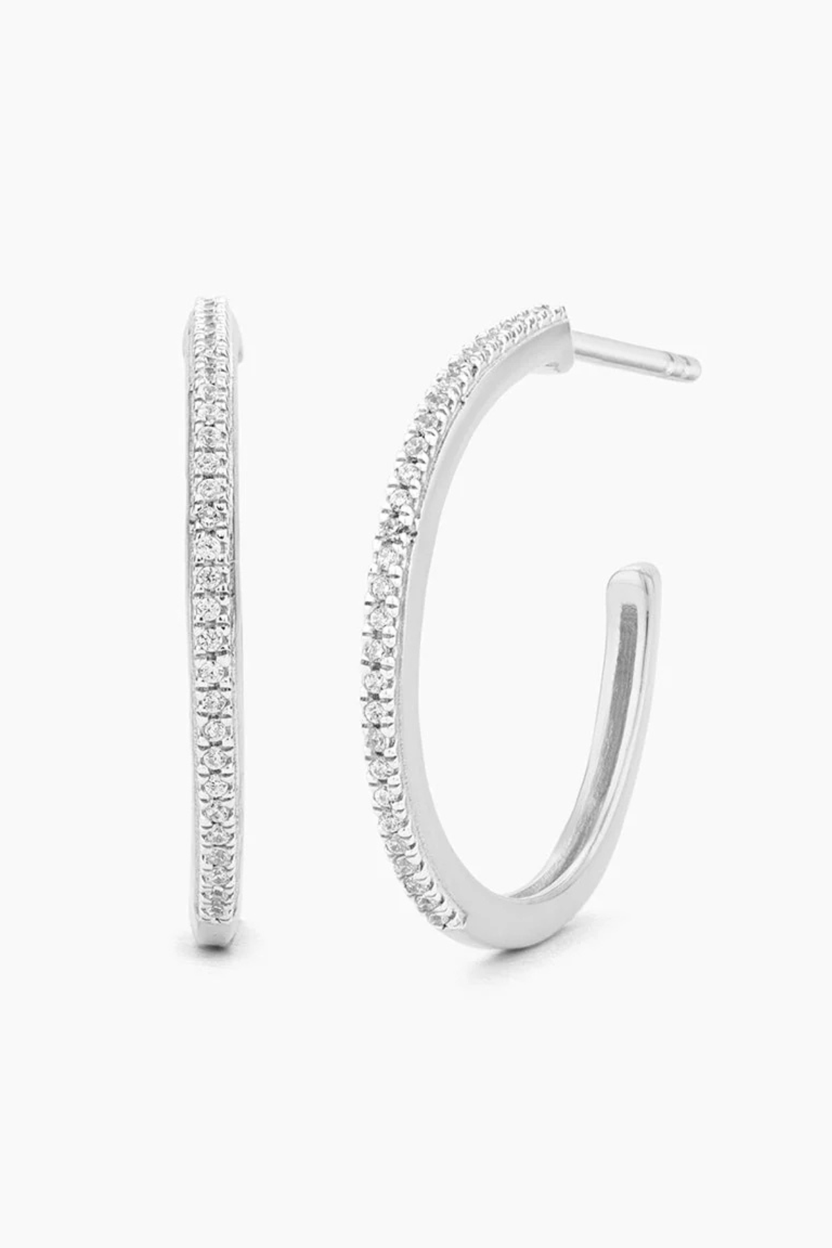 A Hoop Thing Small Hoop Earrings in Silver Ella Stein