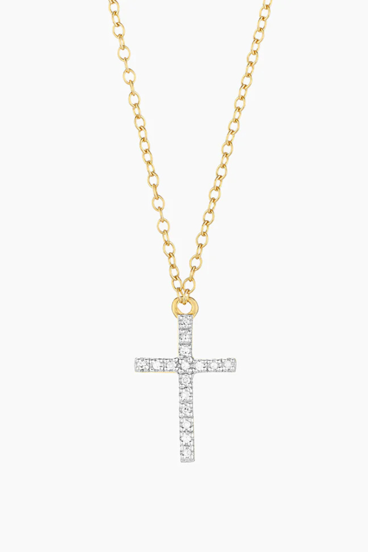 Believe Cross Pendant Necklace in Gold Ella Stein