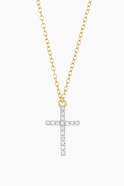 Believe Cross Pendant Necklace in Gold Ella Stein