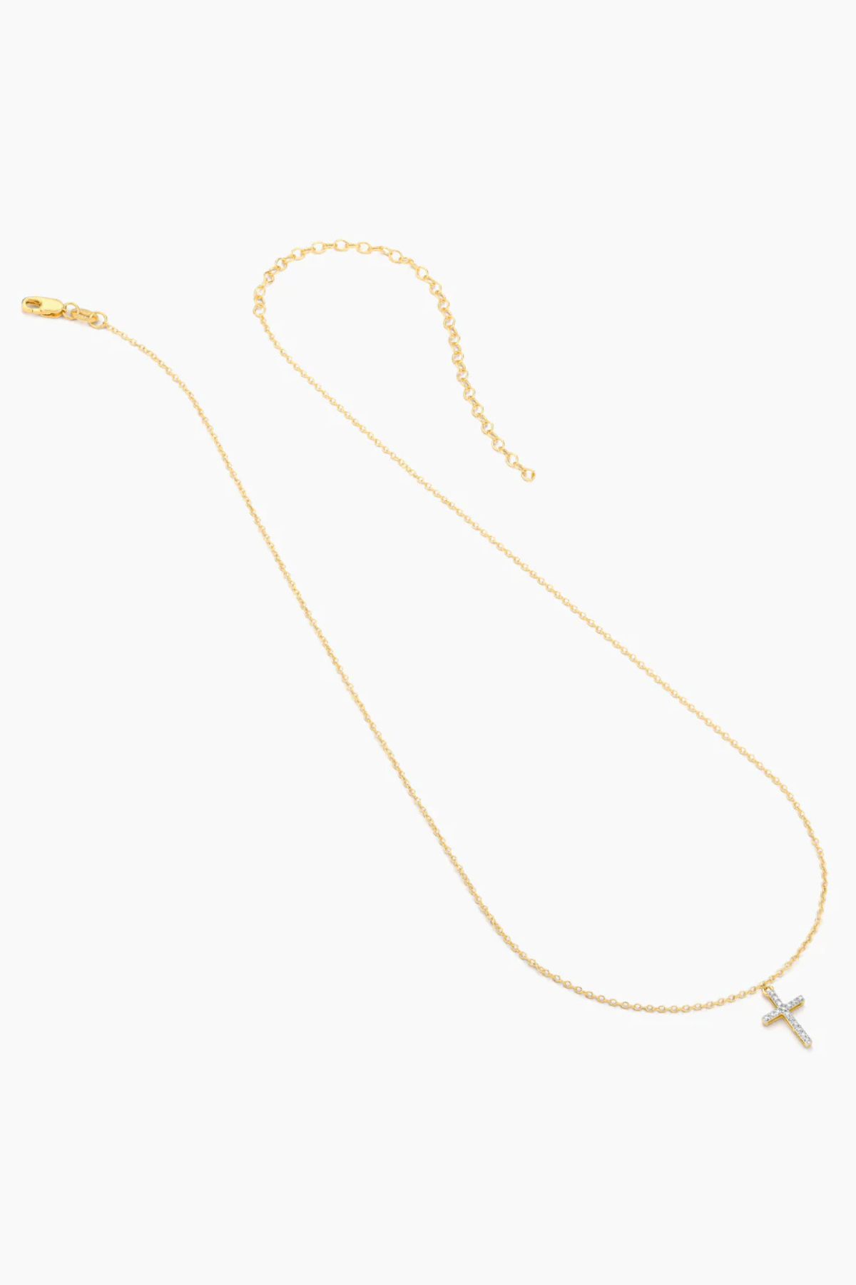 Believe Cross Pendant Necklace in Gold Ella Stein