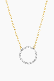 Standing O Pendant Necklace in Gold Ella Stein