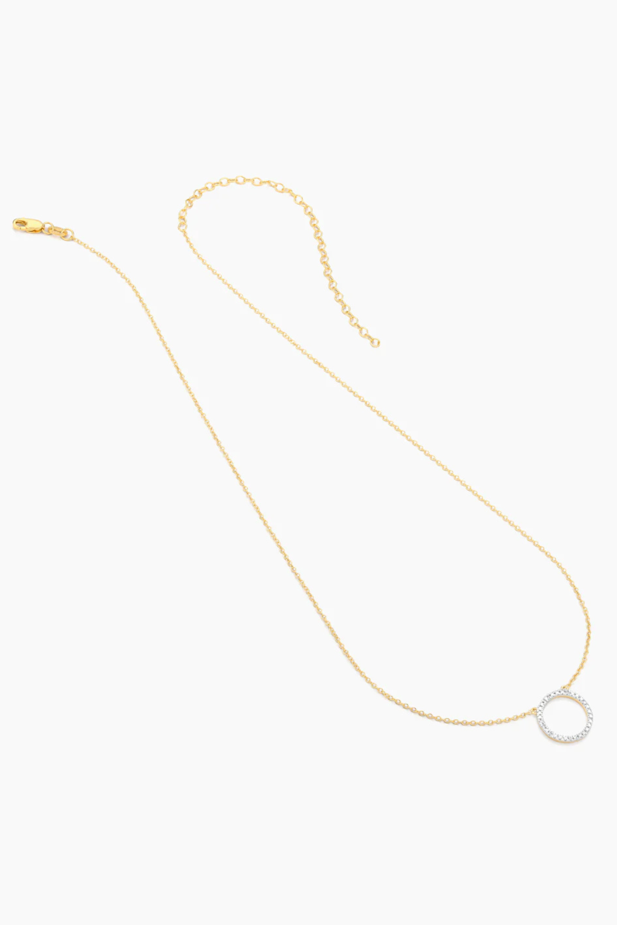 Standing O Pendant Necklace in Gold Ella Stein