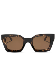 Greer Square Sunglasses in Espresso Tortoise Brown Gradient | Diff Eyewear Diff Eyewear