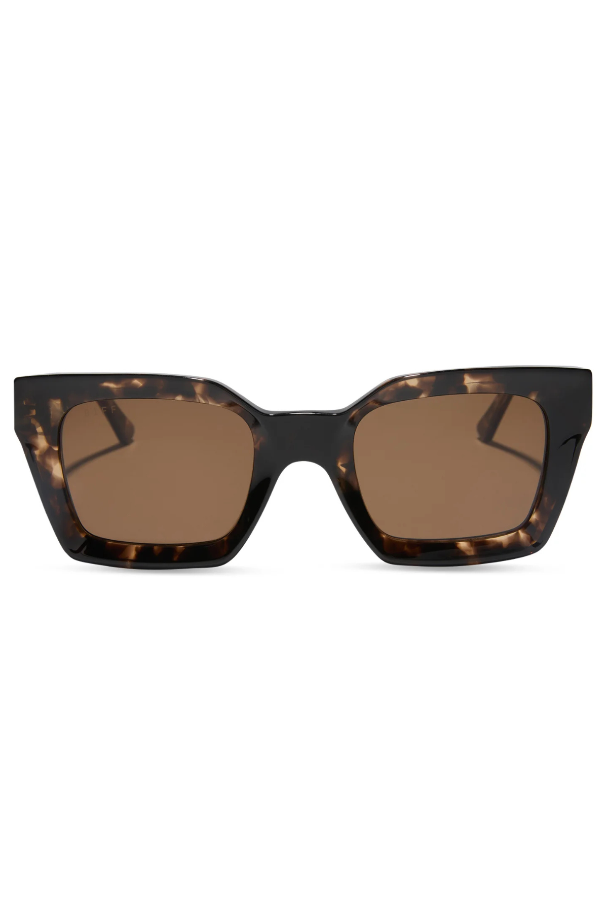 Greer Square Sunglasses in Espresso Tortoise Brown Gradient | Diff Eyewear Diff Eyewear