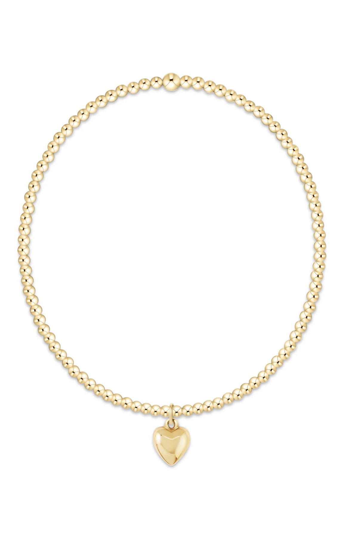 egirl Classic Gold 2mm Bracelet - Love Plush Small Gold Charm | enewton enewton