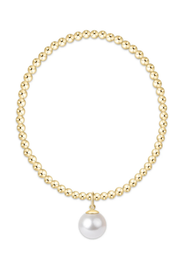 Extends Classic Gold 3mm Bracelet - Classic Pearl 10mm Charm | enewton enewton