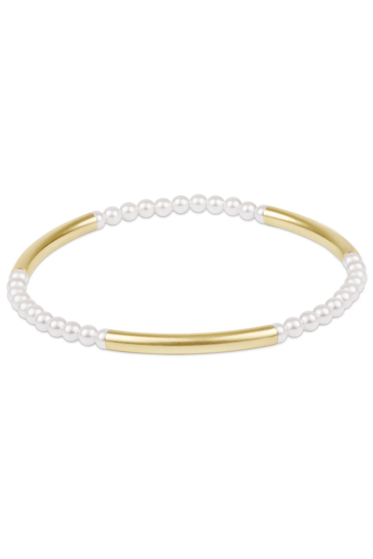Bliss Bar Pattern Pearl 3mm Bracelet | enewton enewton