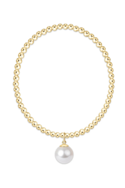 Classic Gold 3mm Bracelet - Classic Pearl 10mm Charm | enewton enewton