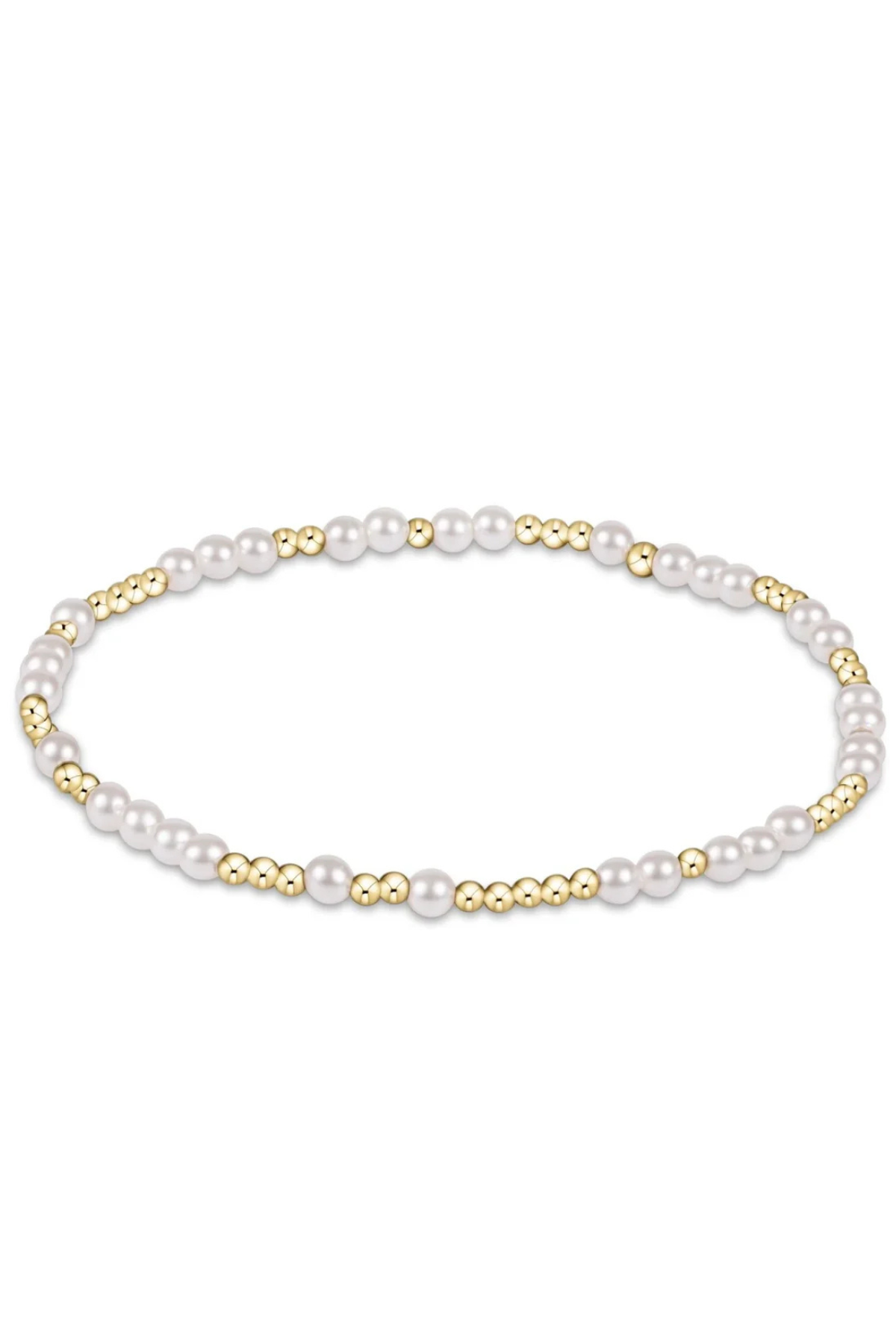 egirl Hope Unwritten 3mm Bead Bracelet - Pearl | enewton enewton