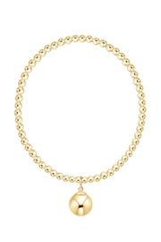 Extends Classic Gold 3mm Bracelet - Classic Gold 10mm Charm | enewton enewton