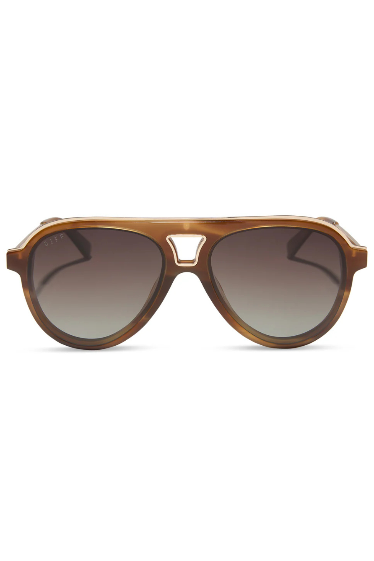 Tosca III Aviator Sunglasses in Tawny Tortoise Brown Gradient | Diff Eyewear Diff Eyewear