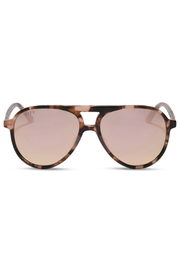 Tosca III Aviator Sunglasses in Himalayan Tortoise/Taupe Mirror Diff Eyewear