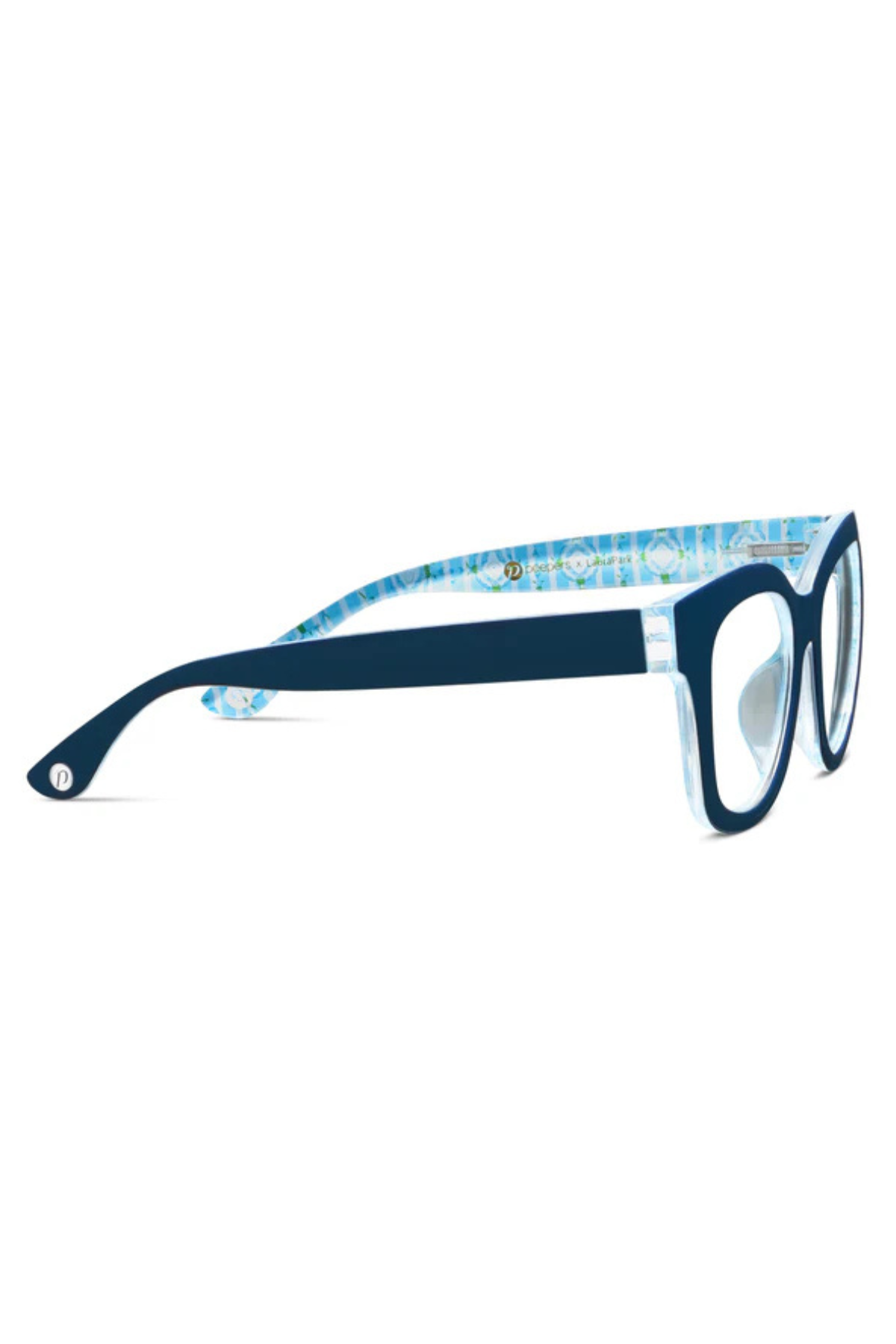 Center Stage Glasses in Navy/Chalet Charm - Laura Park Collab | Peepers Peepers
