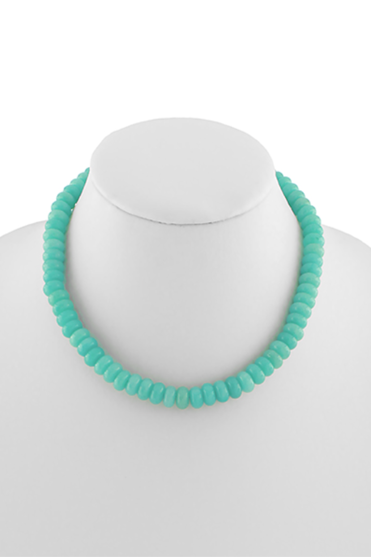 Beads Color Semi Stone Necklace Aquamarine Golden Stella