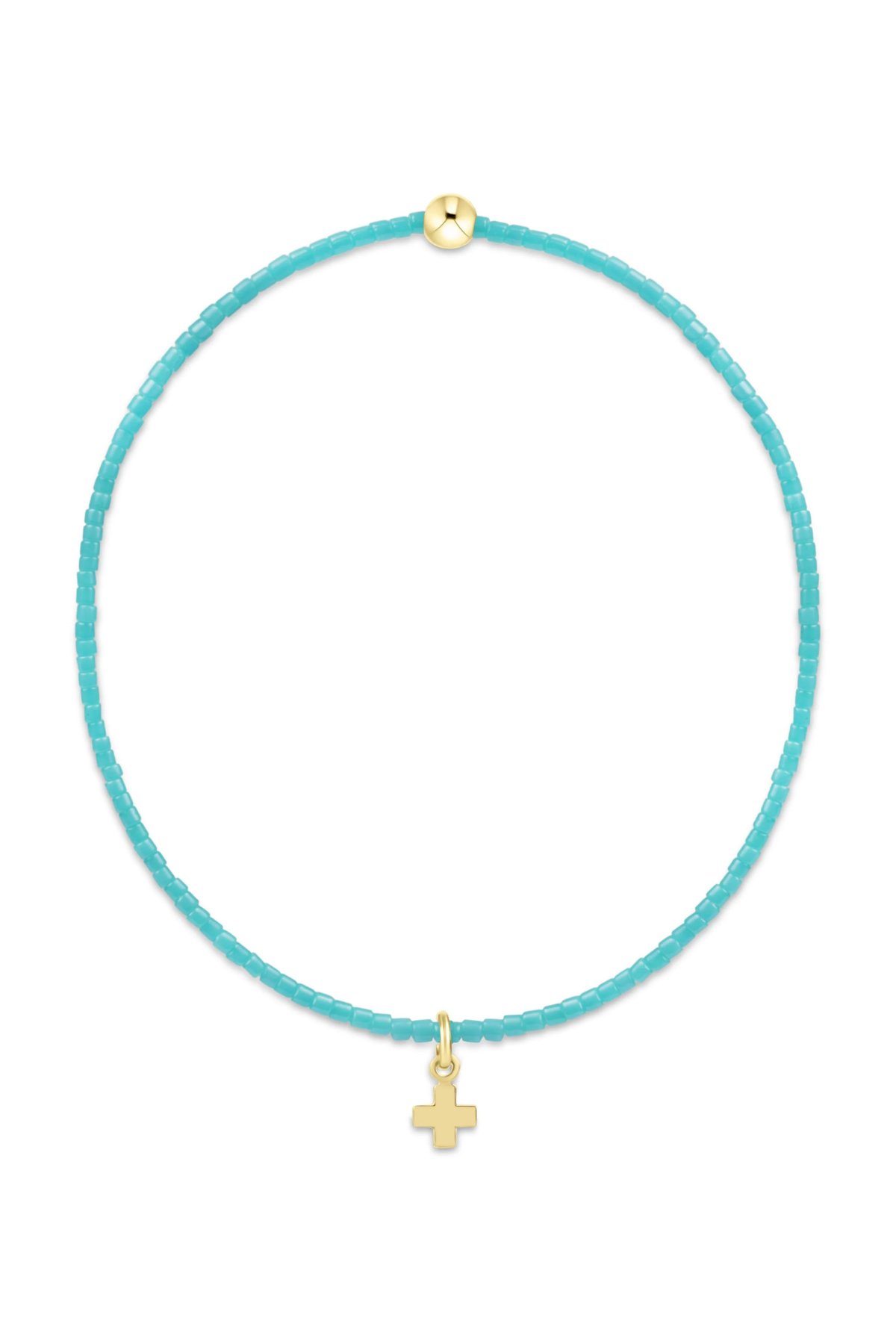 Hope Classic Turquoise Bracelet - Signature Cross Small Gold Charm | enewton enewton