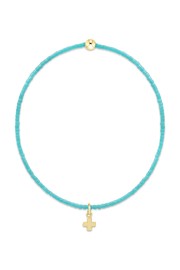 Hope Classic Turquoise Bracelet - Signature Cross Small Gold Charm | enewton enewton