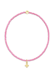 Hope Classic Bubblegum Bracelet - Signature Cross Small Gold Charm | enewton enewton