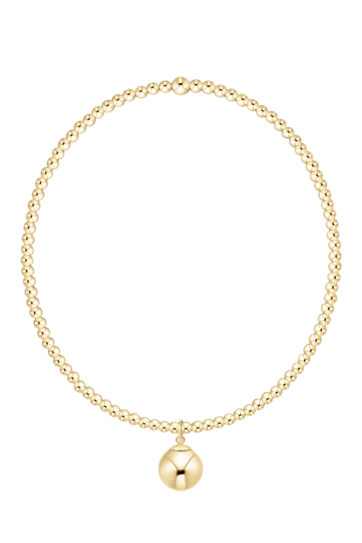 Classic Gold 2mm Bracelet - Classic Gold 8mm Charm | enewton enewton
