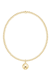 Classic Gold 2mm Bracelet - Classic Gold 8mm Charm | enewton enewton
